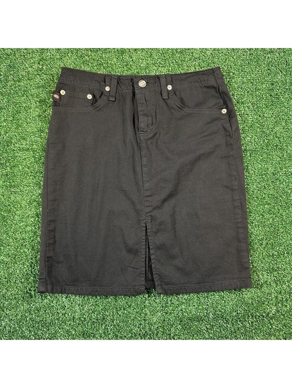 Y2K  Bongo black denim jean skirt grunge skater punk emo rock summer Americana